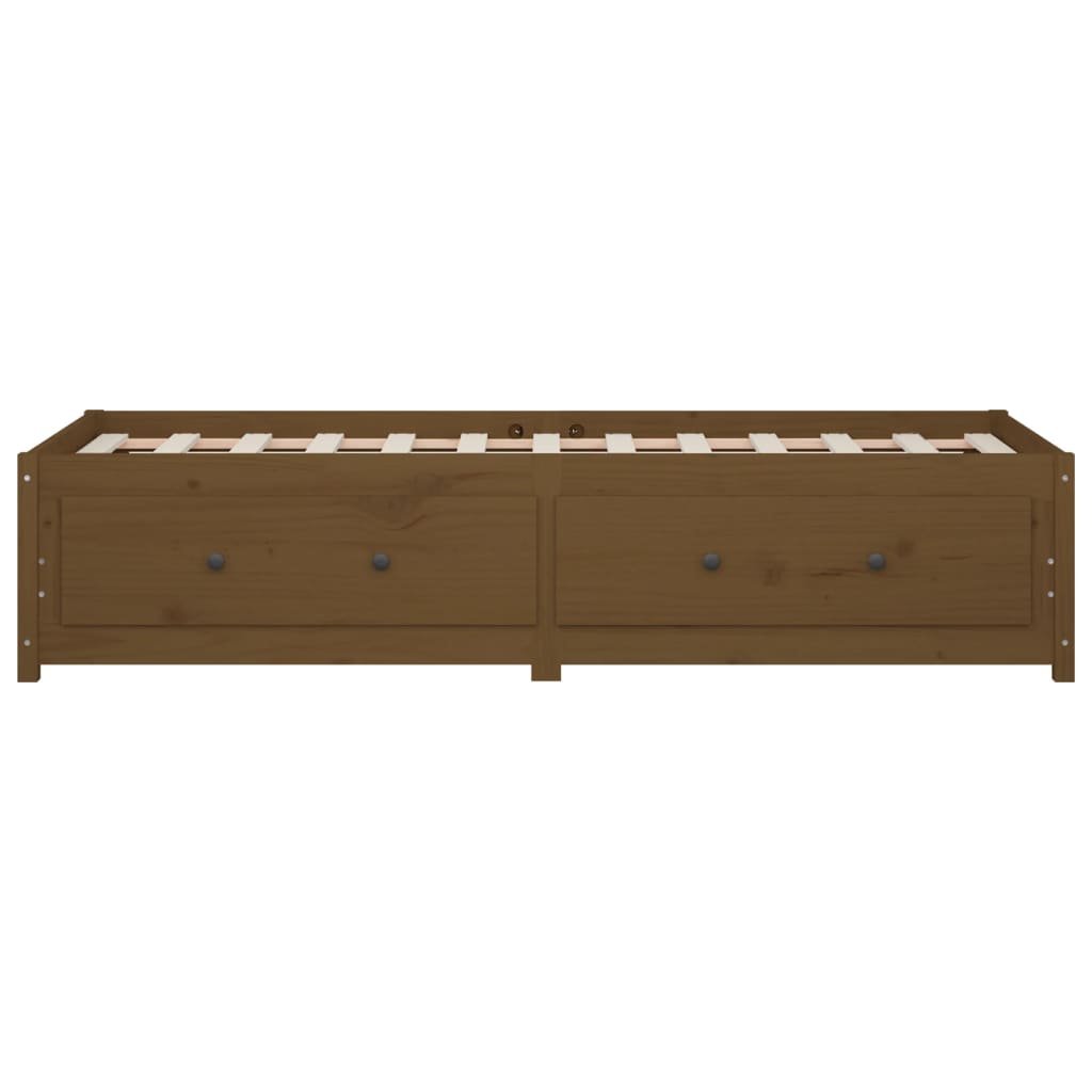 Lit de jour sans matelas marron miel 90x200 cm bois pin massif