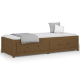 Lit de jour sans matelas marron miel 90x190 cm bois pin massif