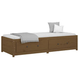 Lit de jour sans matelas marron miel 90x190 cm bois pin massif