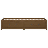 Lit de jour sans matelas marron miel 90x190 cm bois pin massif