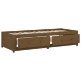 Lit de jour sans matelas marron miel 90x190 cm bois pin massif