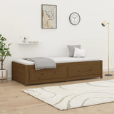 Lit de jour sans matelas marron miel 90x190 cm bois pin massif