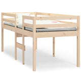 Lit haut sans matelas 75x190 cm bois de pin massif