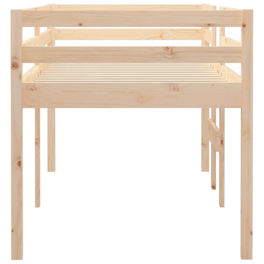 Lit haut sans matelas 75x190 cm bois de pin massif