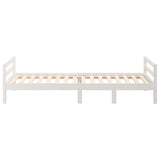 Cadre de lit sans matelas blanc 90x200 cm bois de pin massif