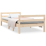 Cadre de lit sans matelas 75x190 cm bois de pin massif