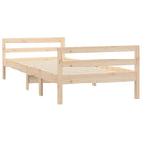 Cadre de lit sans matelas 75x190 cm bois de pin massif