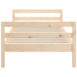 Cadre de lit sans matelas 75x190 cm bois de pin massif