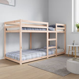 Lit superposé sans matelas 80x200 cm bois de pin massif