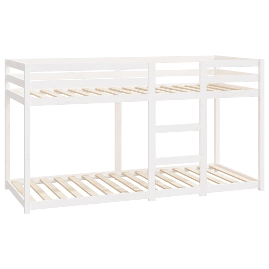 Lit superposé sans matelas blanc 80x200 cm bois de pin massif