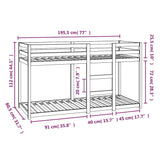 Lit superposé sans matelas 75x190 cm bois de pin massif