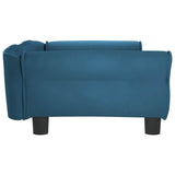 Lit pour chien bleu 95x55x30 cm velours