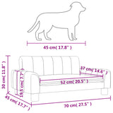 Dark gray dog ​​bed 70x45x30 cm fabric