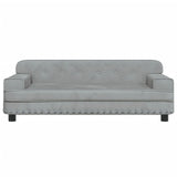 Light grey dog ​​bed 90x53x30 cm velvet