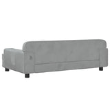 Light grey dog ​​bed 90x53x30 cm velvet