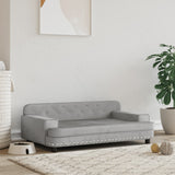 Light grey dog ​​bed 90x53x30 cm velvet