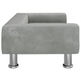 Light grey dog ​​bed 70x45x26.5 cm velvet