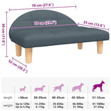 Dark gray dog ​​bed 70x52x30 cm fabric