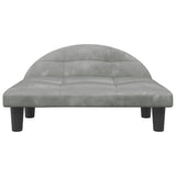 Light grey dog ​​bed 70x52x30 cm velvet