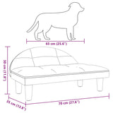 Cream dog bed 70x52x30 cm velvet