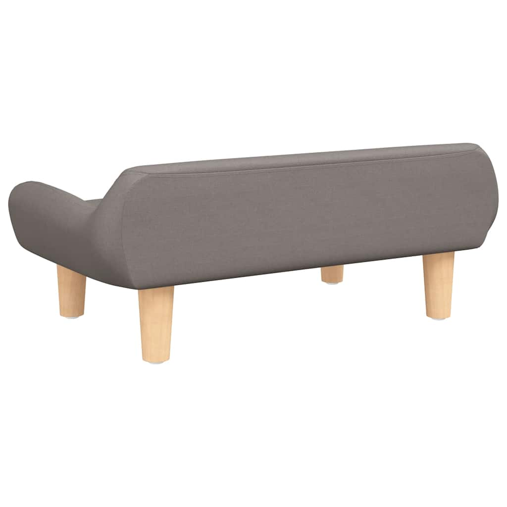 Taupe dog bed 70x40x24 cm fabric