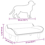 Taupe dog bed 70x40x24 cm fabric