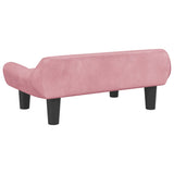 Pink dog bed 70x40x24 cm velvet