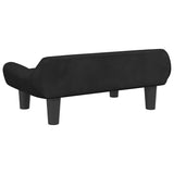 Lit pour chien noir 70x40x24 cm velours