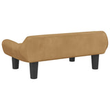 Brown dog bed 70x40x24 cm velvet