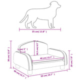 Cremefarbenes Hundebett 50x40x30 cm aus Stoff