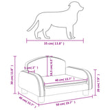 Cream dog bed 50x40x30 cm faux leather