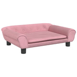 Lit pour chien rose 70x48x22 cm velours