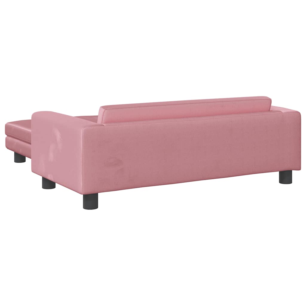 Dog bed with extension pink 100x50x30 cm velvet