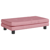 Dog bed with extension pink 100x50x30 cm velvet