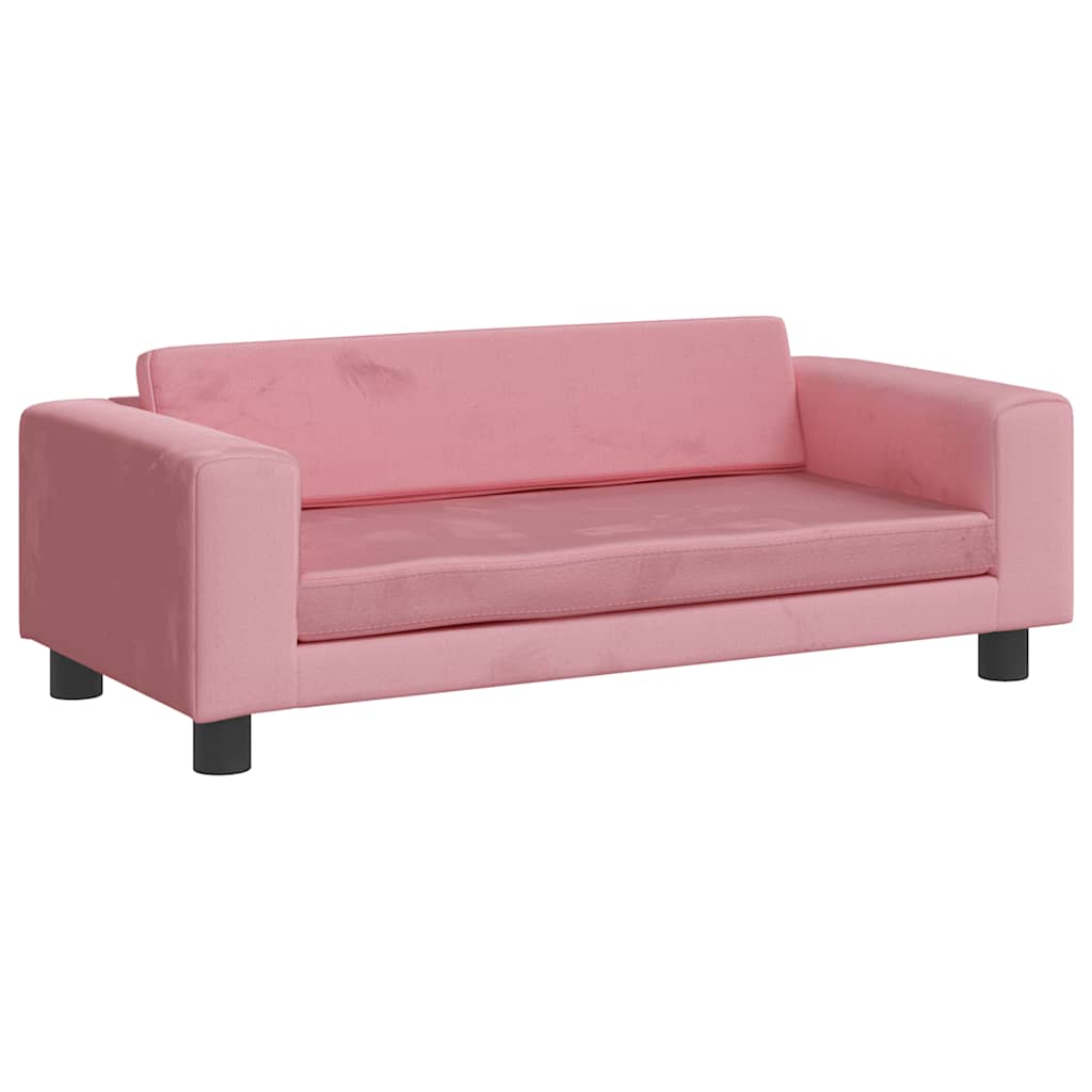 Dog bed with extension pink 100x50x30 cm velvet