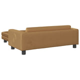 Dog bed with extension brown 100x50x30 cm velvet