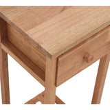 Table d'appoint avec tiroir 25x25x60 cm Bois massif de noyer