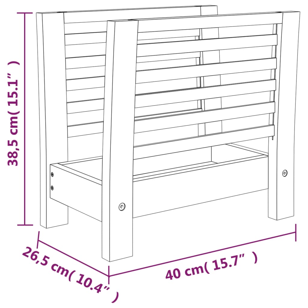 Magazine rack 40x26.5x38.5 cm Solid walnut wood