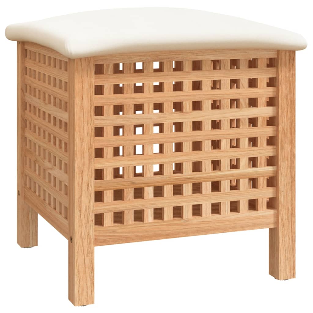 Tabouret de salle de bain 48x47,5x52 cm Bois massif de noyer