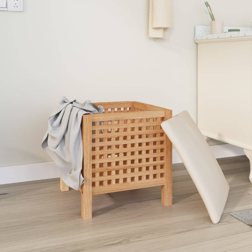 Tabouret de salle de bain 48x47,5x52 cm Bois massif de noyer