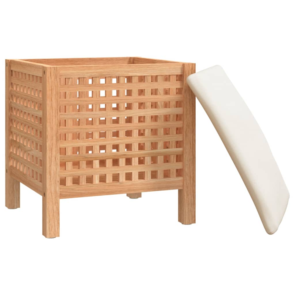 Tabouret de salle de bain 48x47,5x52 cm Bois massif de noyer