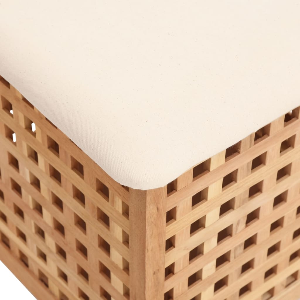 Tabouret de salle de bain 48x47,5x52 cm Bois massif de noyer