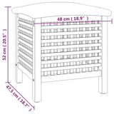 Tabouret de salle de bain 48x47,5x52 cm Bois massif de noyer