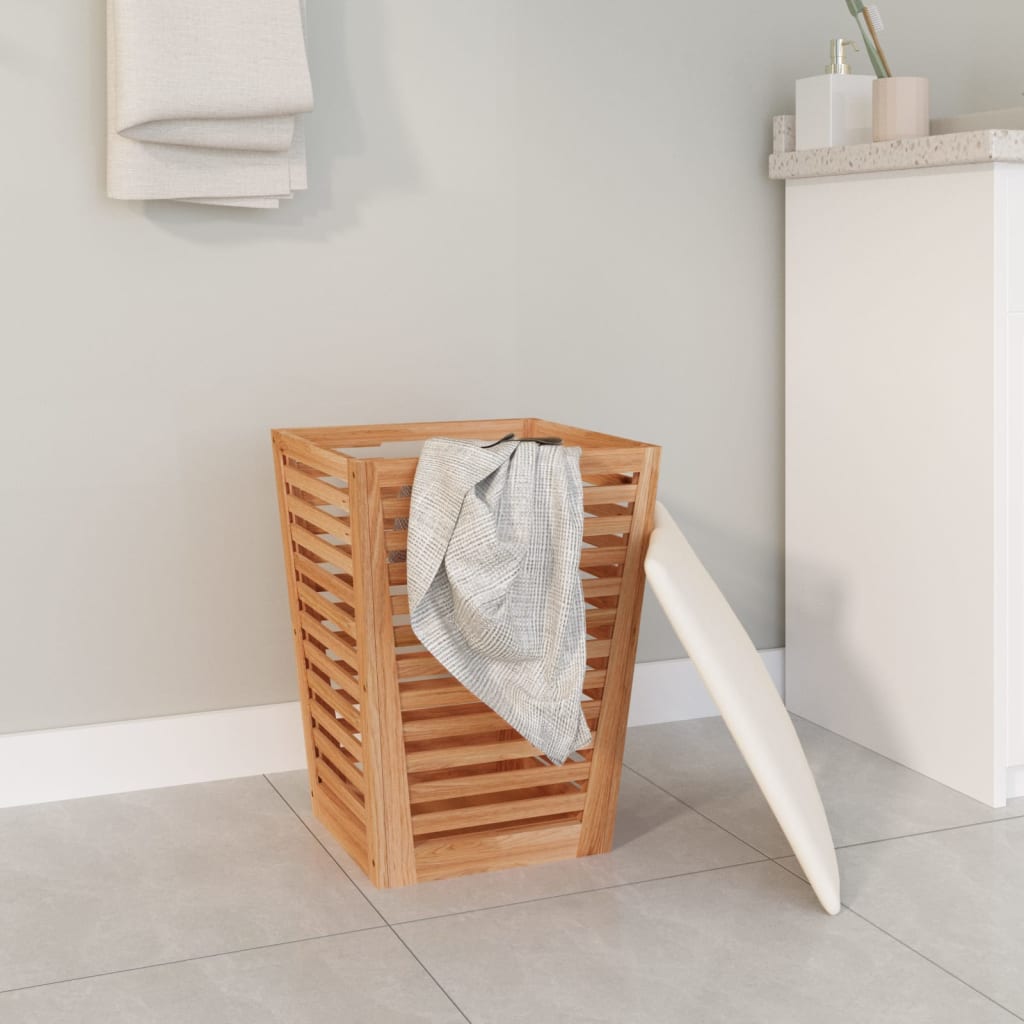 Tabouret de salle de bain 40,5x40,5x56 cm Bois massif de noyer