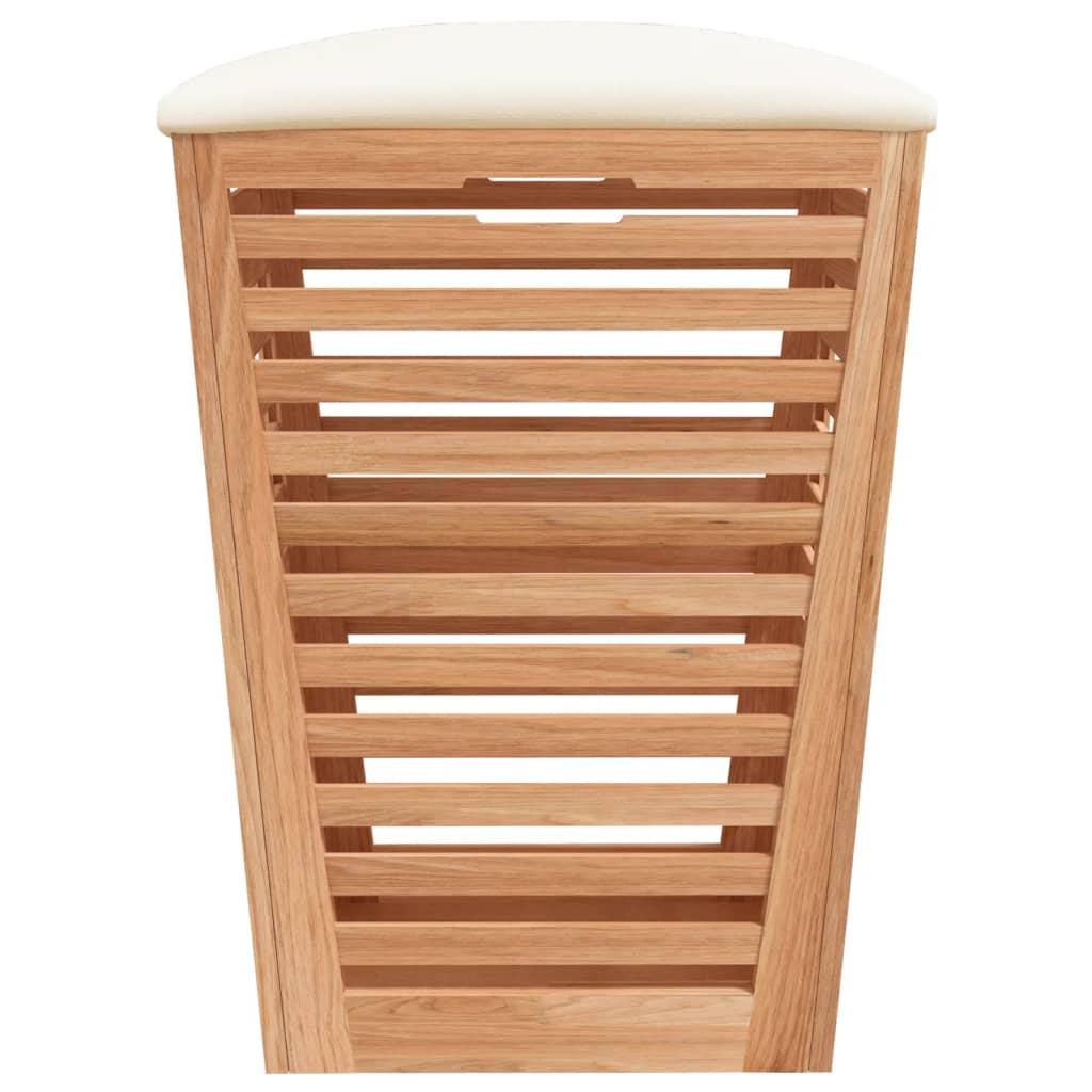 Tabouret de salle de bain 40,5x40,5x56 cm Bois massif de noyer