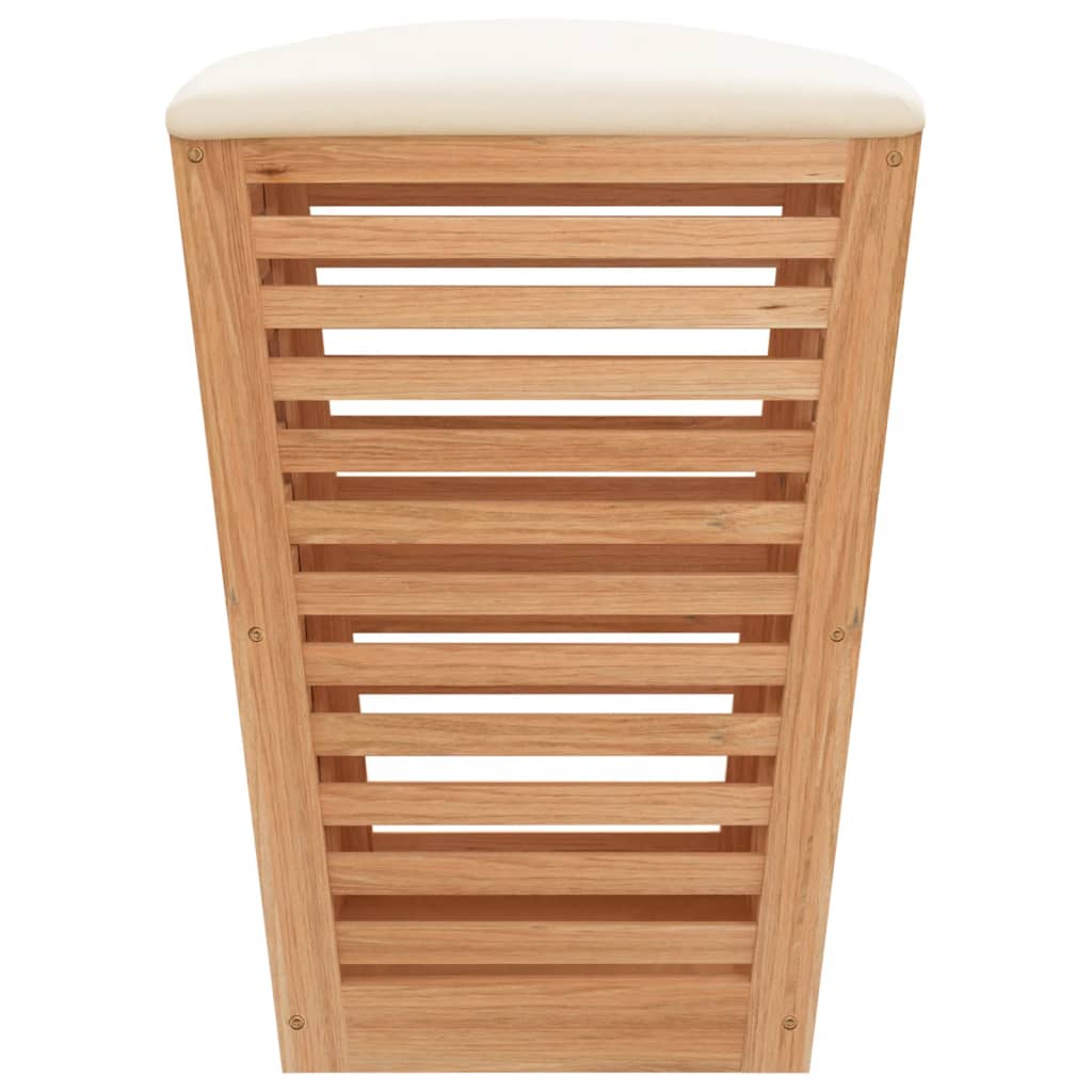 Tabouret de salle de bain 40,5x40,5x56 cm Bois massif de noyer