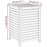 Wäschekorb 45x45x65 cm Massives Walnussholz