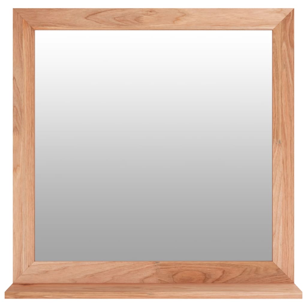 Miroir mural 55x55 cm Bois massif de noyer