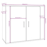 Buffet Blanc 80x33x70 cm Bois d'ingénierie