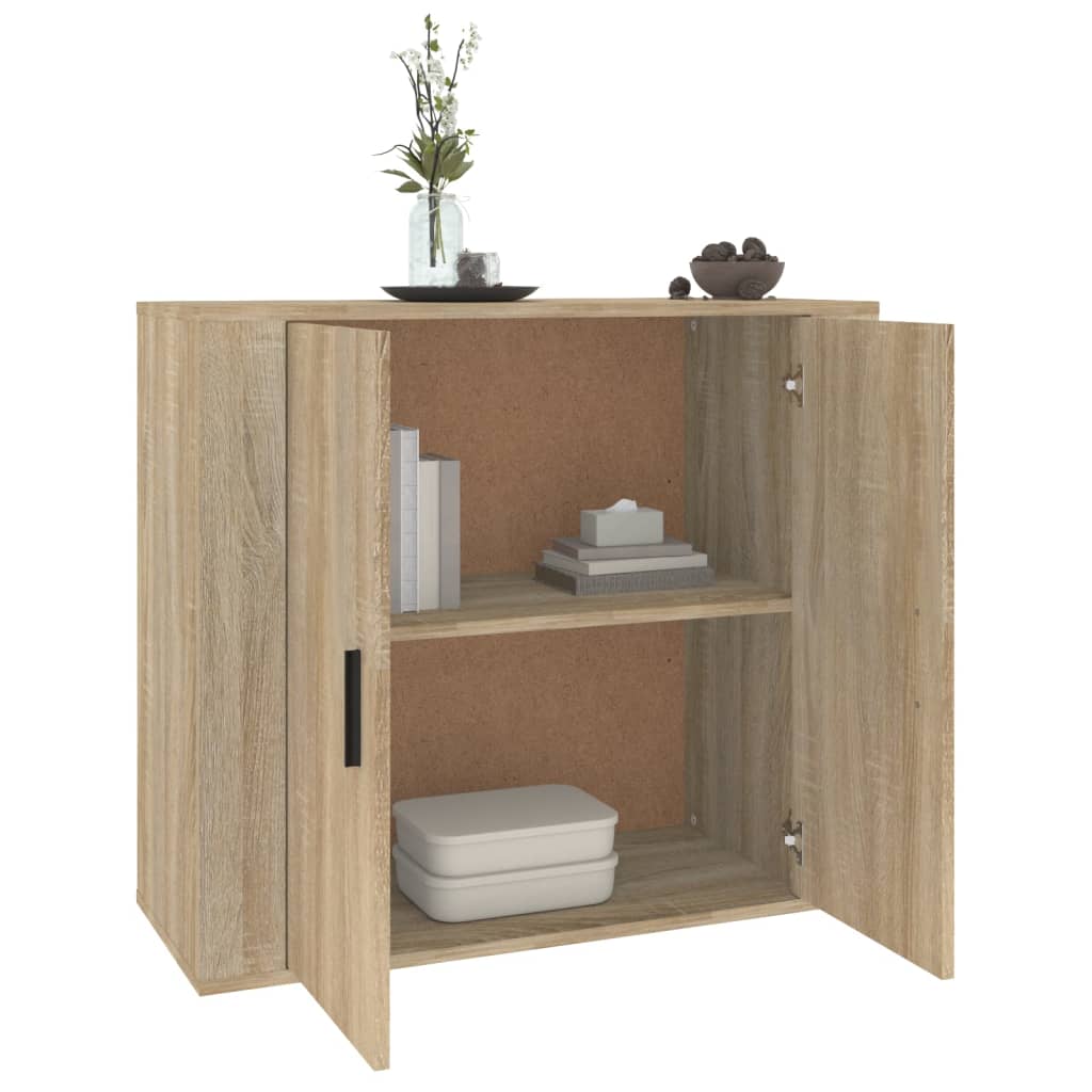 Buffet Chêne sonoma 80x33x70 cm Bois d'ingénierie